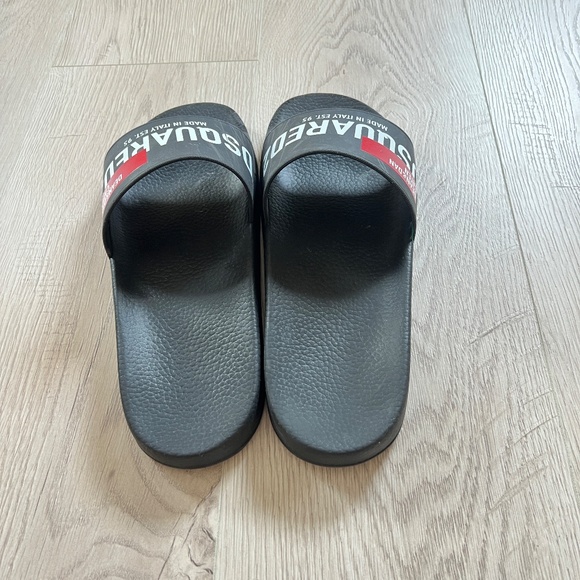 DSQUARED Slippers Slides Rubber Sandal ManBlck Sz. 11 US